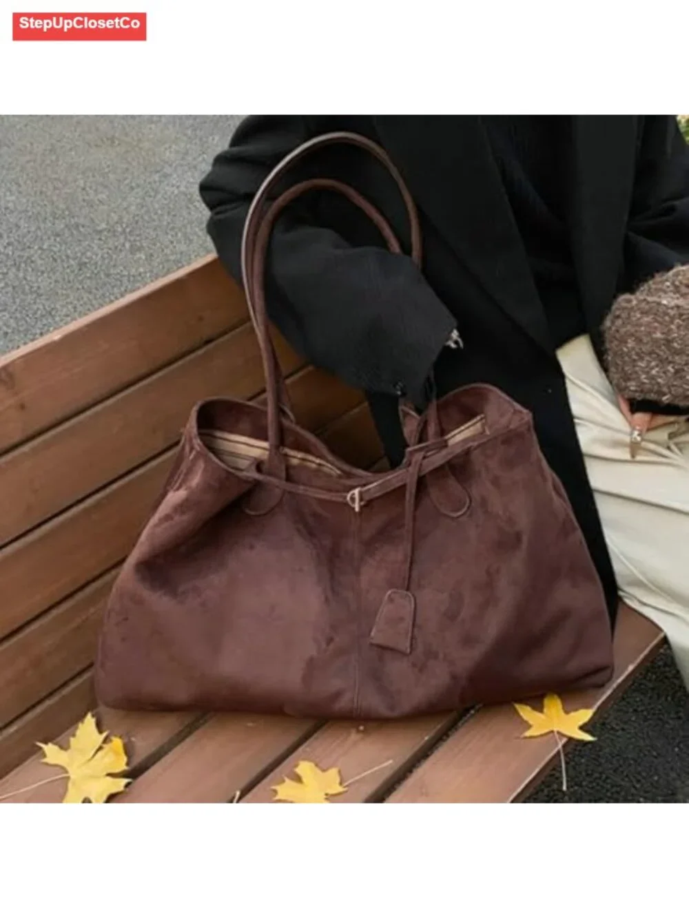 Oversized Suede Slouchy Hobo Bag Tote Purse Shoulder Satchel Handbag Women